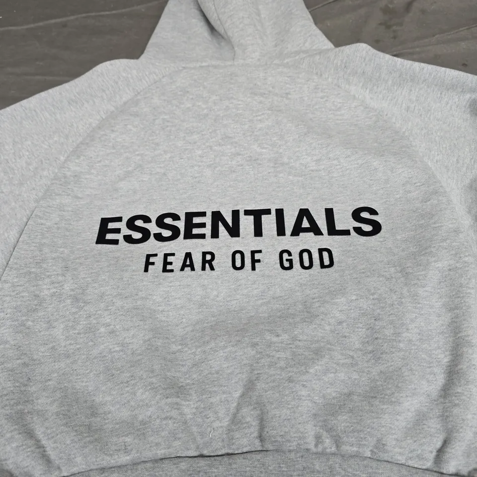 ESSENTIALS FEAR OF GOD CROP HOODIE SIZE 2XS