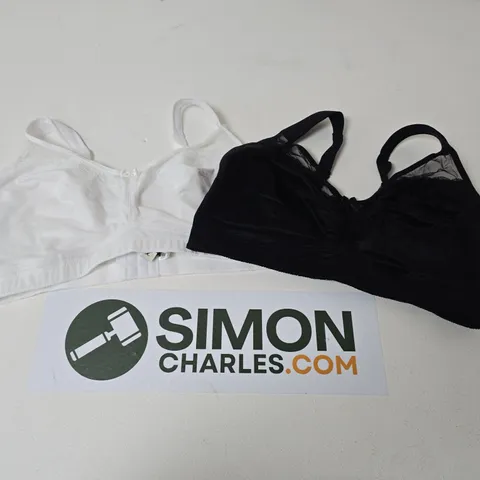 BONPRIX WOMEN’S WIRE FREE BRA SET – WHITE & BLACK, UK 40DD (EU 90E)