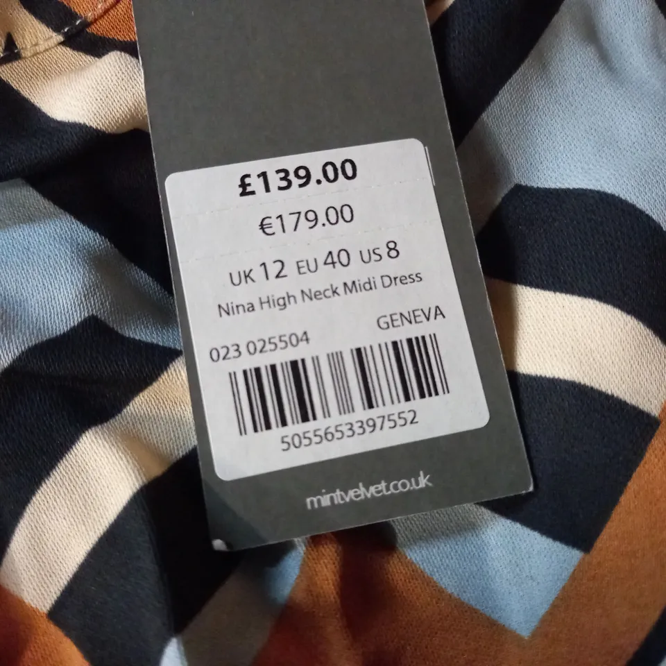 MINT VELVET NINAHIGH NECK MIDI DRESS - UK 12