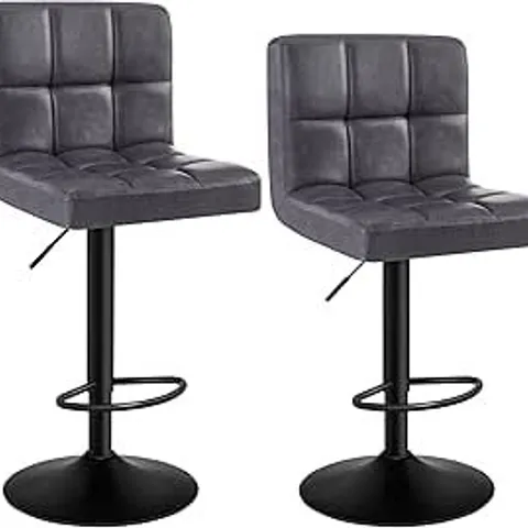 BOXED WOLTU BAR STOOLS SET OF 2 - ANTHRACITE (1 BOX)
