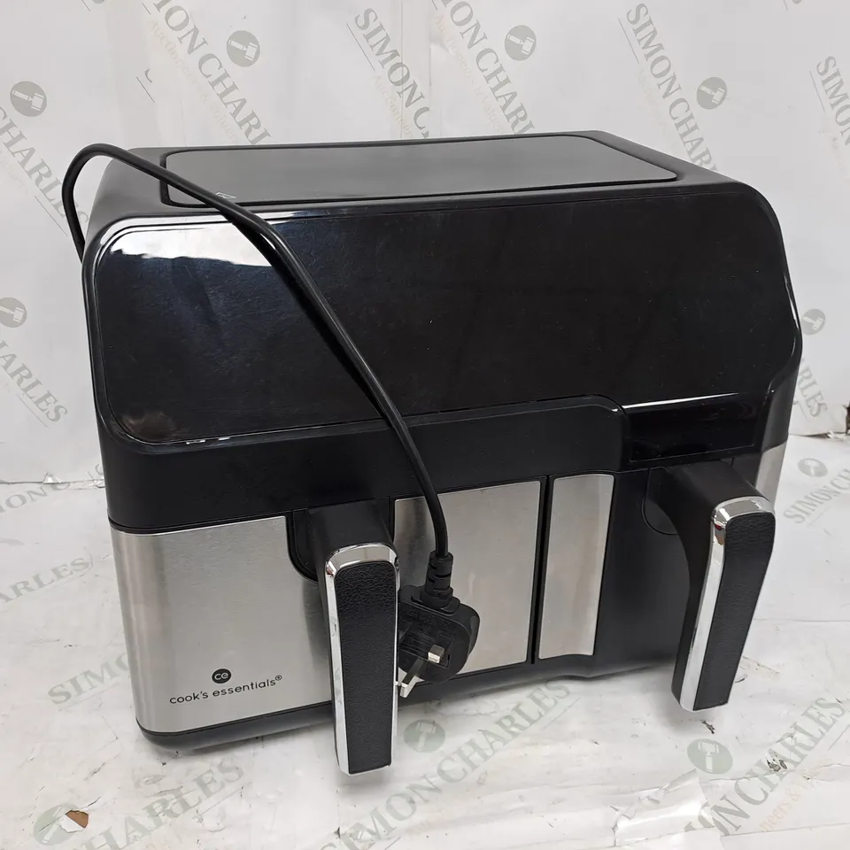 COOK'S ESSENTIALS 7.7L DUAL AIR FRYER IN BLACK