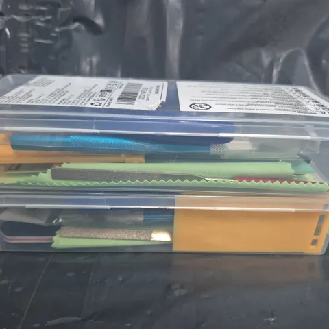 BOX OF APPROXIMATELY 50 HABWEA SMALL TOOL BOXES - COLLECTION ONLY