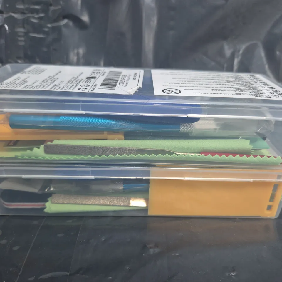 BOX OF APPROXIMATELY 50 HABWEA SMALL TOOL BOXES - COLLECTION ONLY