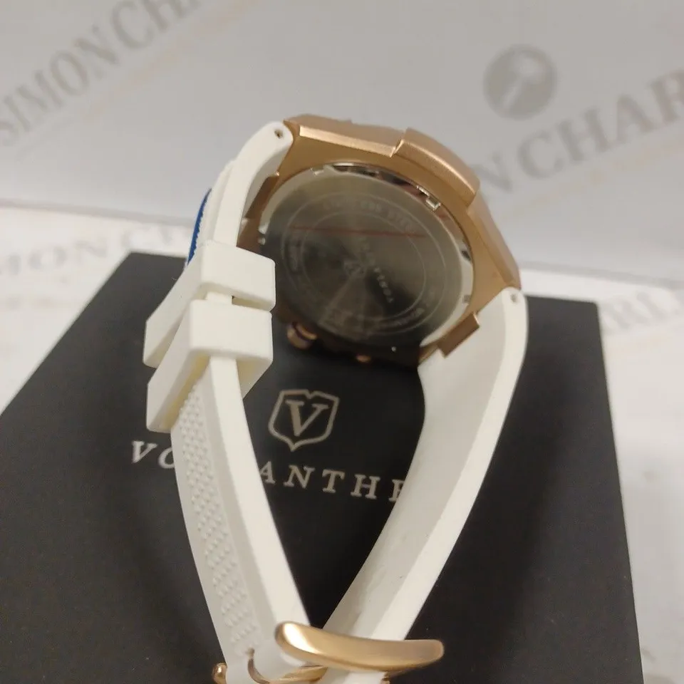 VONLANTHEN TRIPLE DIAL RUBBER STRAP WATCH