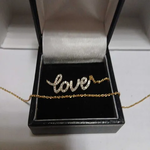 0.15CT DIAMOND LOVE 45CM NECKLACE STERLING SILVER 