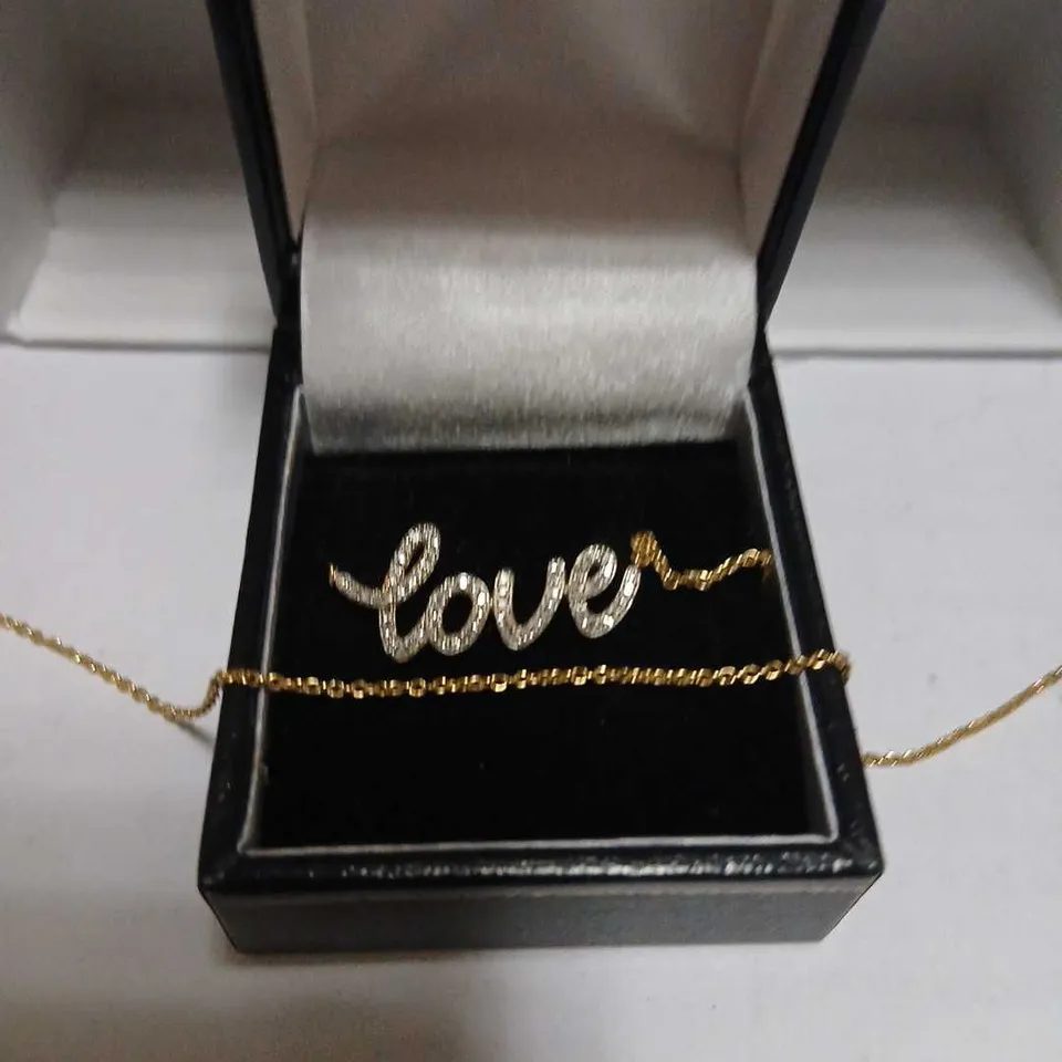 0.15CT DIAMOND LOVE 45CM NECKLACE STERLING SILVER 