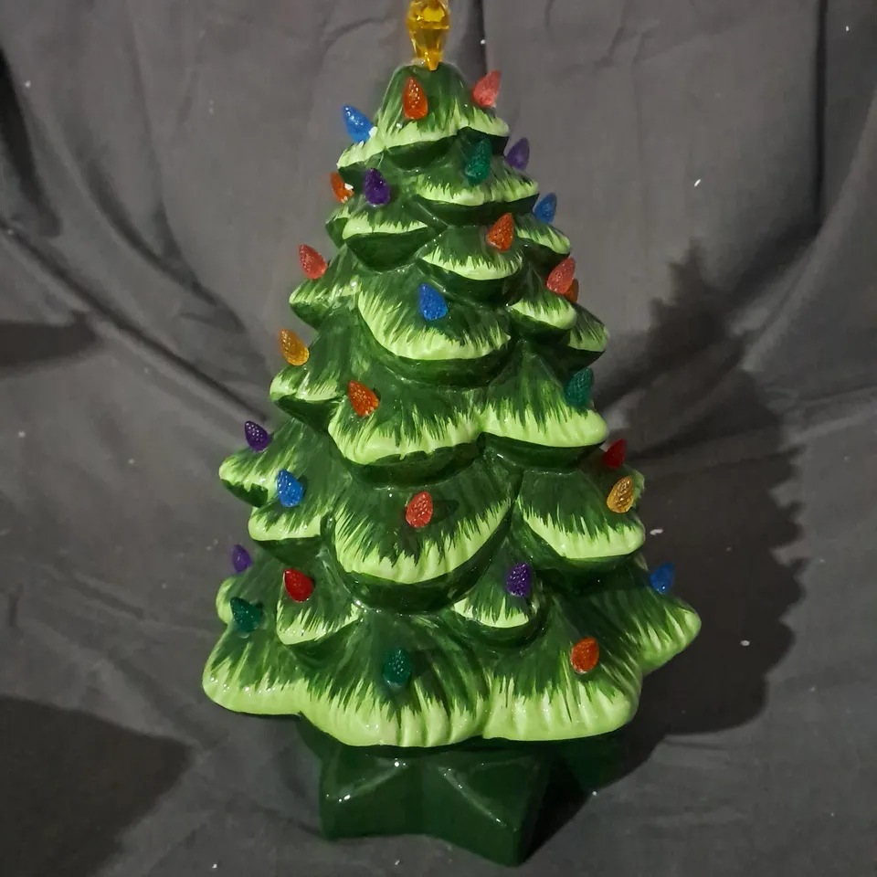 DECORATIVE FESTIVE LIGHT-UP TREE ORNAMENT