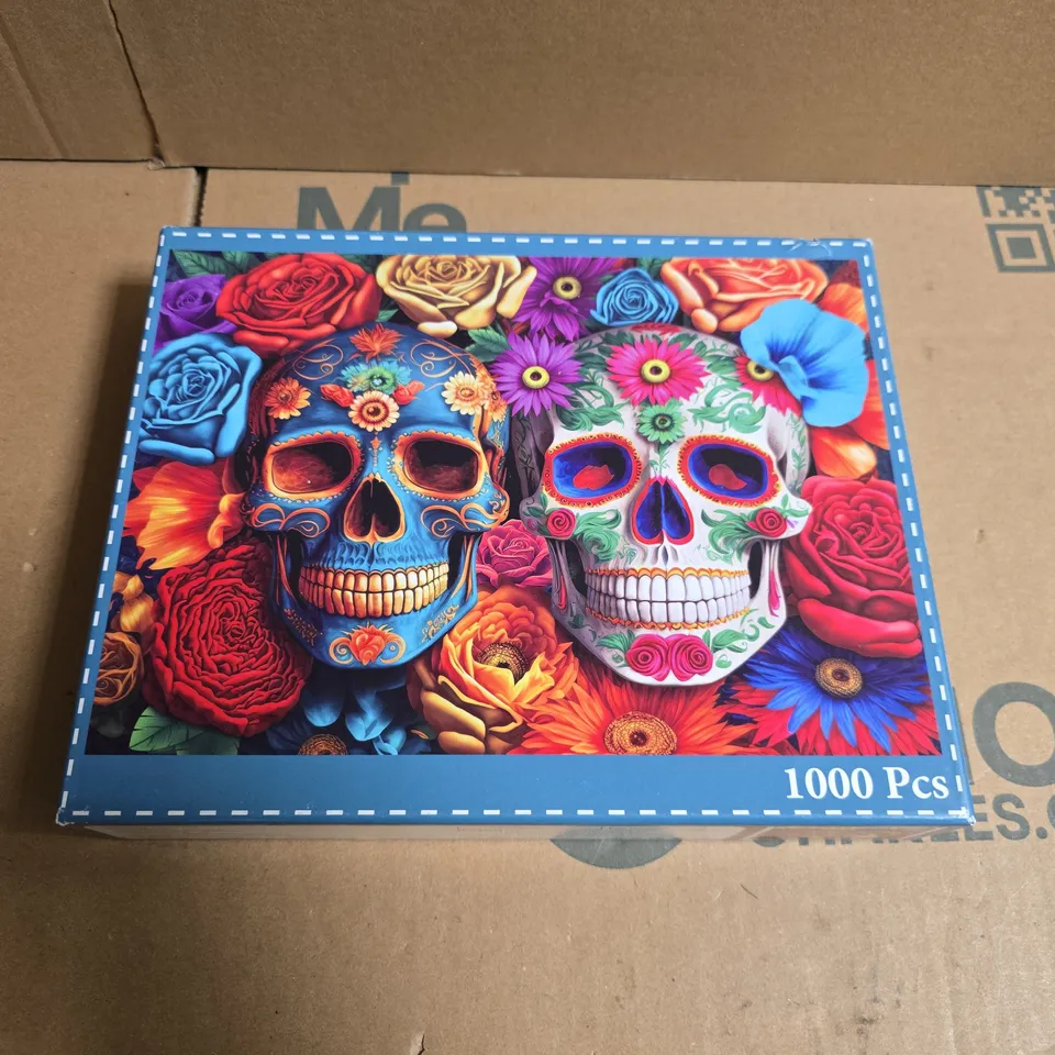 FLOWERS SKULL JIGSAW PUZZLE – 1000 PIECES