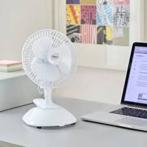 BOXED NEO MINI CLIP BASE MOUNT DESK FAN - W HITE