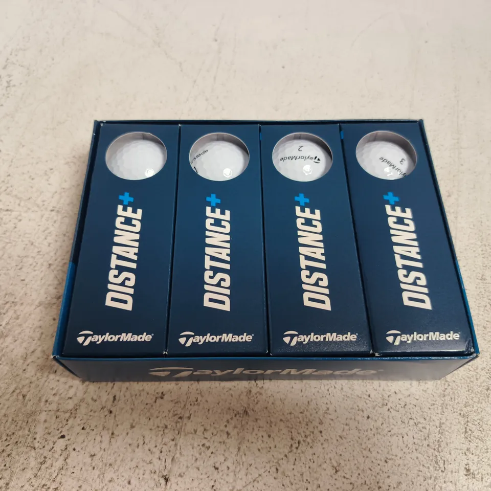 BOXED TAYLORMADE 2025 DISTANCE+ GOLF BALLS - WHITE DOZEN 