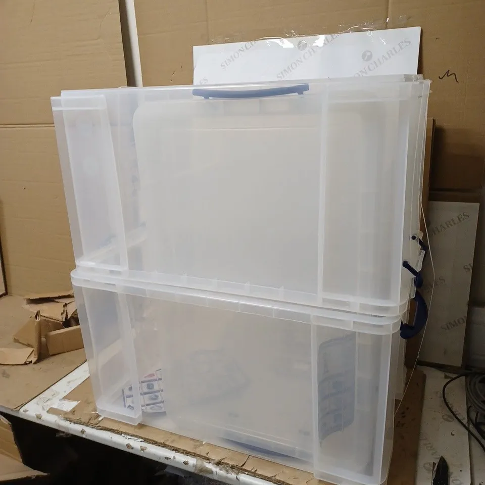 REALLY USEFUL CLEAR PLASTIC STORAGE BOX