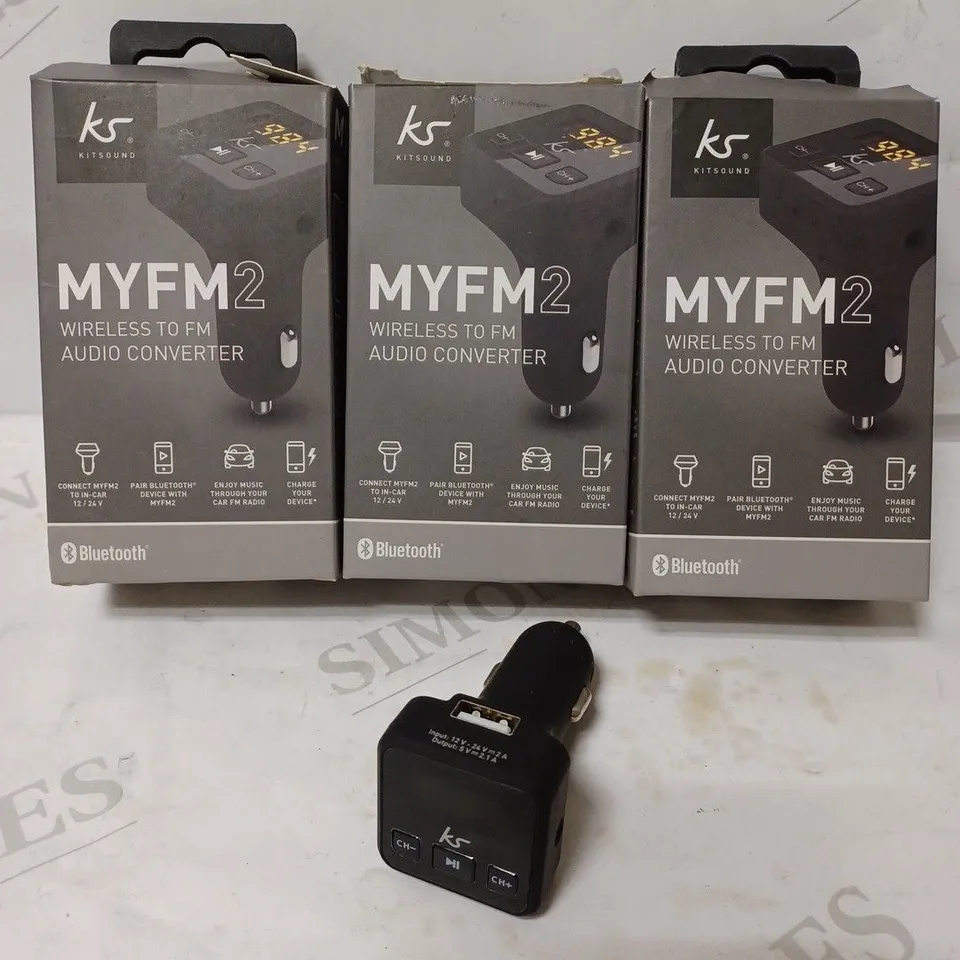 LOT OF APPROX 5 KITSOUND MYFM2 WIRELESS TO FM AUDIO CONVERTERS