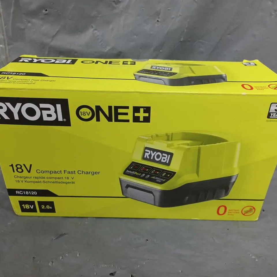 BOXED RYOBI 18V ONE+ 2.0A BATTERY CHARGER