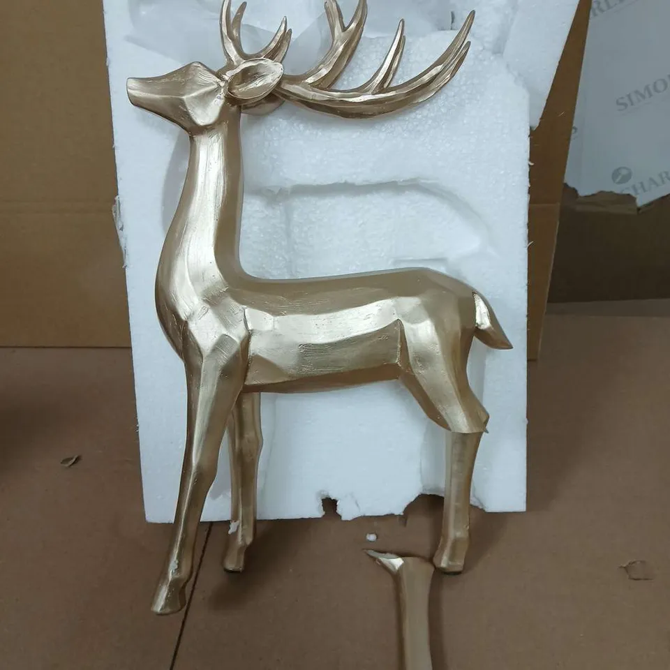 GOLDEN STAG ORNAMENT  RRP £29.99