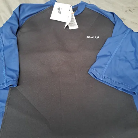 OLAIAN WT SUIT TOP - BLACK AND NAVY - SIZE 2XL