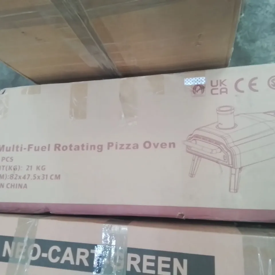BOXED 14 MULTI-FUEL ROTATING PIZZA OVEN 