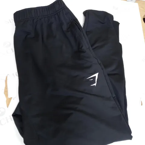 BLACK GYMSHARK JOGGERS SIZE L