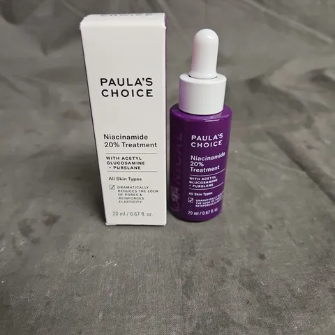 BOXED PAULA'S CHOICE NIACINAMIDE 20% TREATMENT 20ML