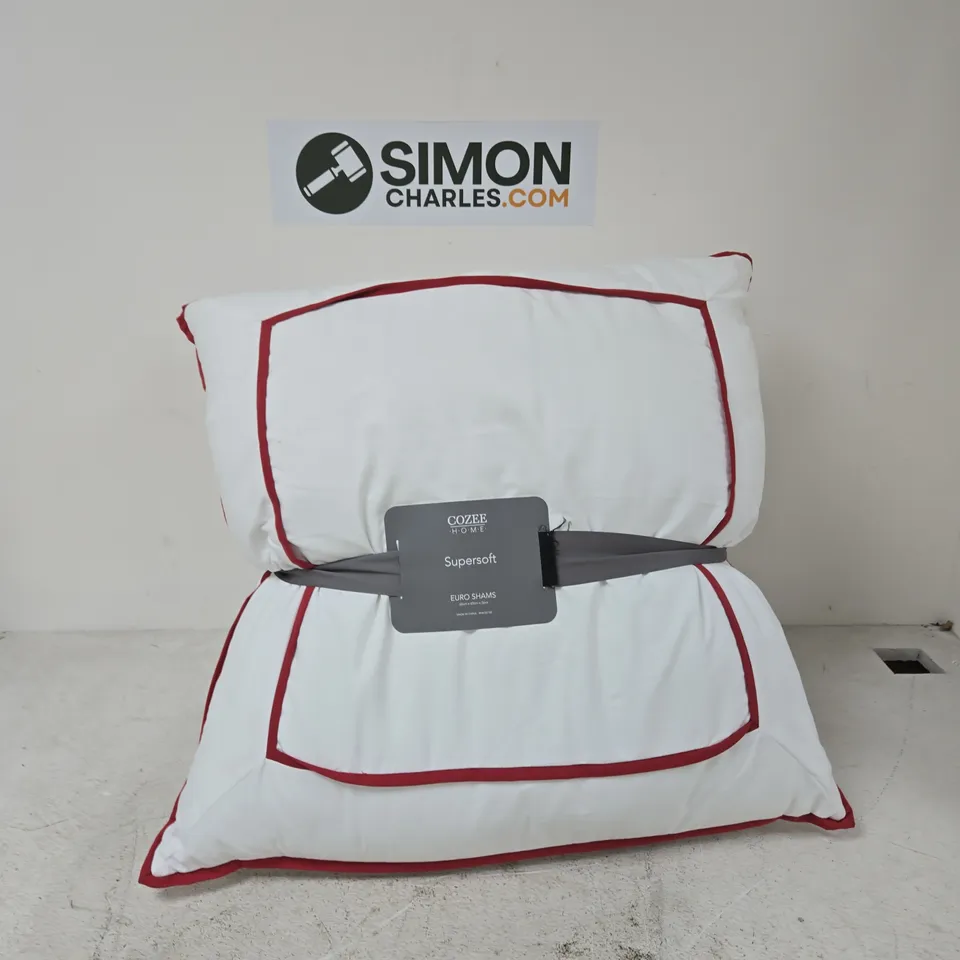 COZEE HOME SUPERSOFT EURO SHAMS, 65 X 65 CM, 2 PACK