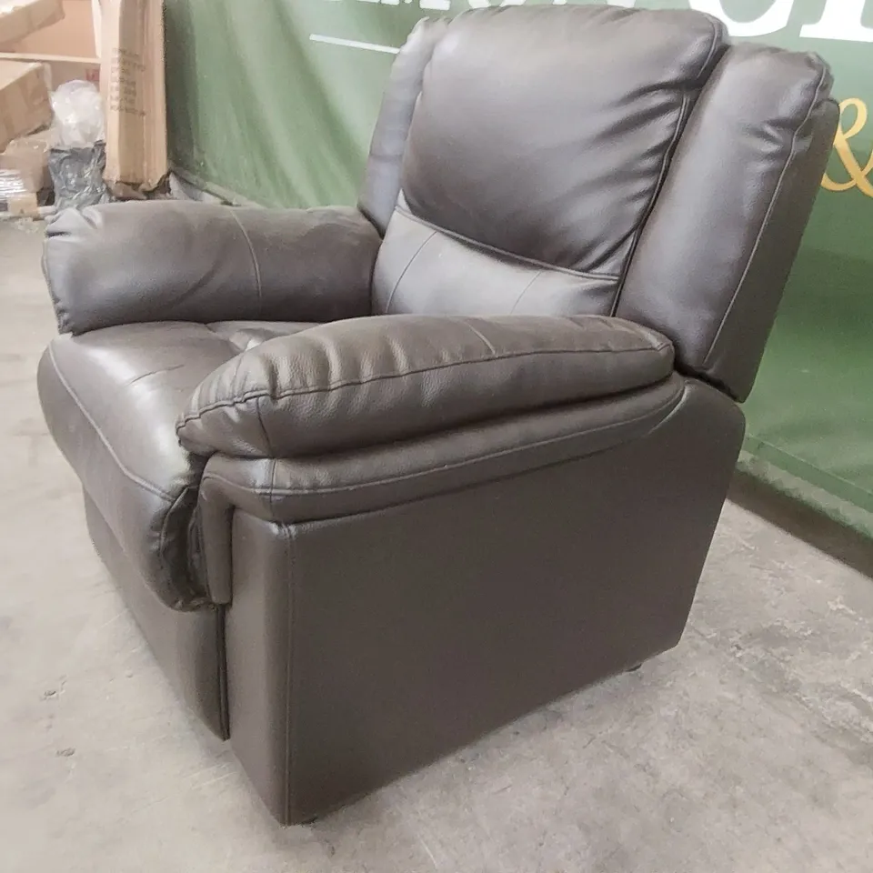 QUALITY DESIGNER FAUX LEATHER ARMCHAIR