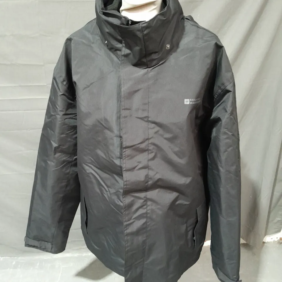 MOUNTAIN WAREHOUSE BLACK JACKET WITH HOOD - XL