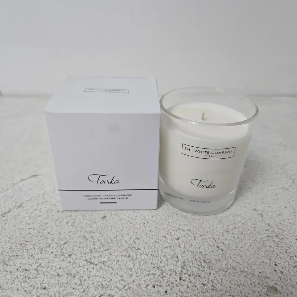 BOXED THE WHITE COMPANY TONKA LUXURY SIGNATURE CANDLE (210G)