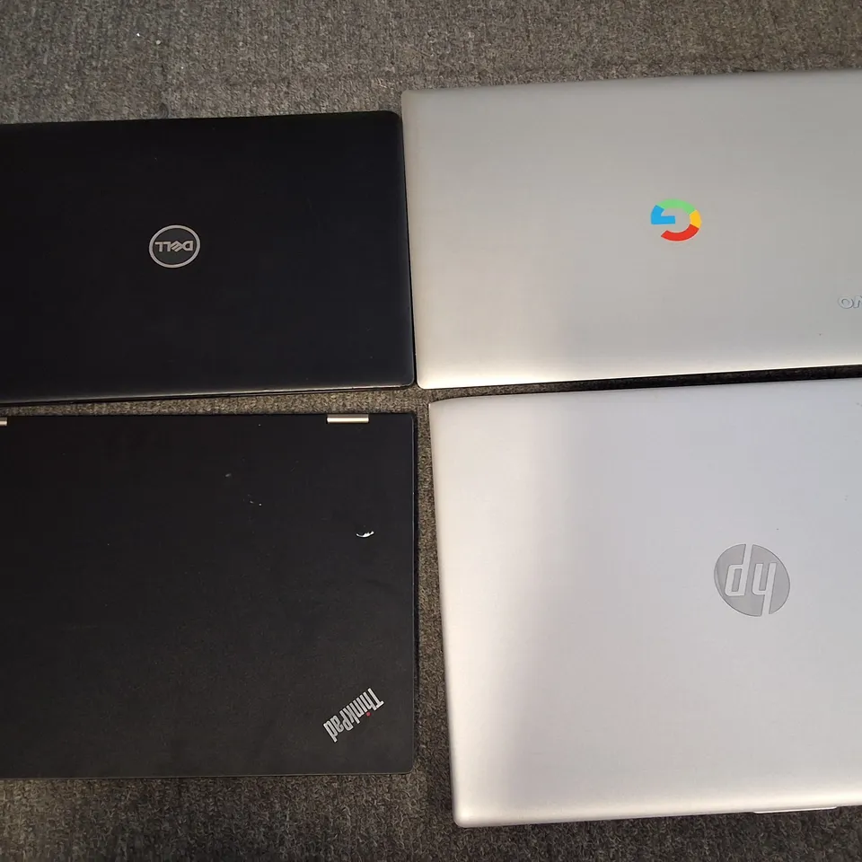 LOT OF 4 ASSORTED LAPTOP TO INCLUDE DELL, LENOVO AND HP