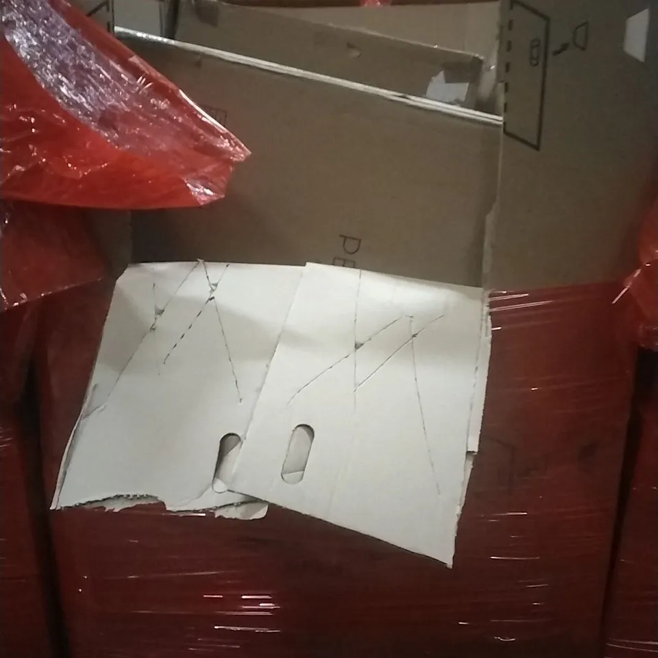 PALLET OF HOUSEHOLD ITEMS TO INCLUDE LED SHAPED DESK,BRUCE HEATER, INFRARED HEATING PANEL AND OTHER ASSORTED ITEMS...