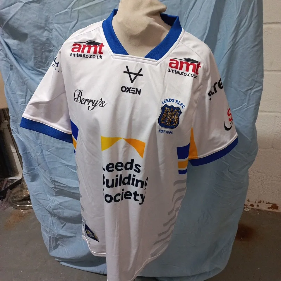 LEEDS RLFC RUGBY LEAGUE SHIRT – OXEN SPORTS – SIZE M – DESIGNED IN THE UK