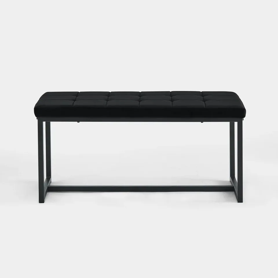 BOXED WYN DINING BENCH END-OF-BED BENCH - BLACK