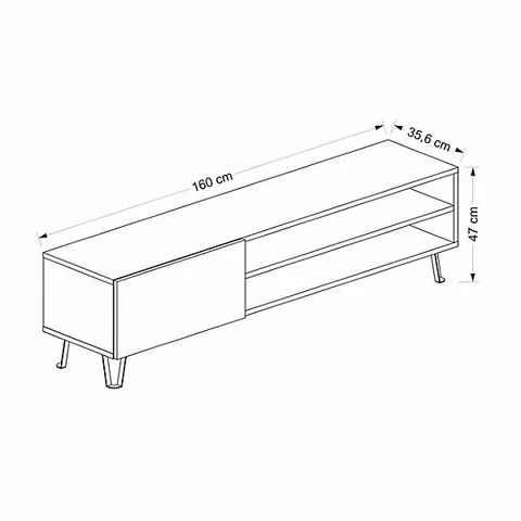 BOXED DECORITE BLISS TV UNIT - WHITE (1 BOX)