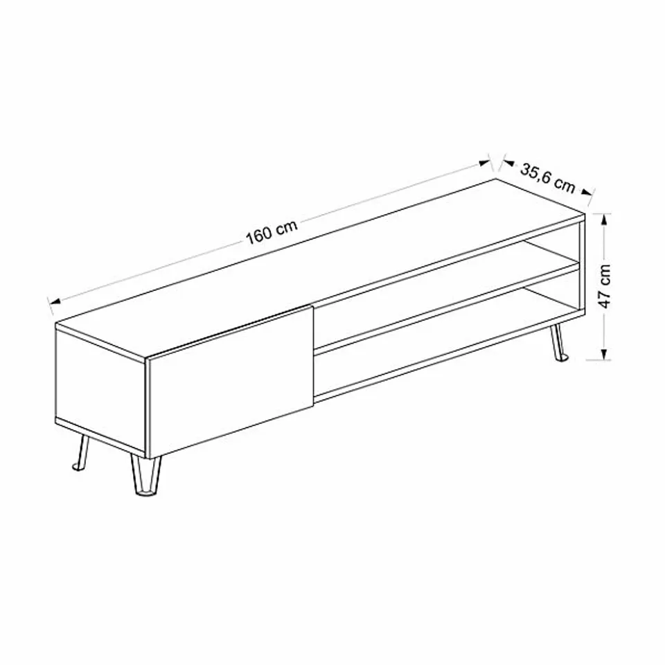 BOXED DECORITE BLISS TV UNIT - WHITE (1 BOX)