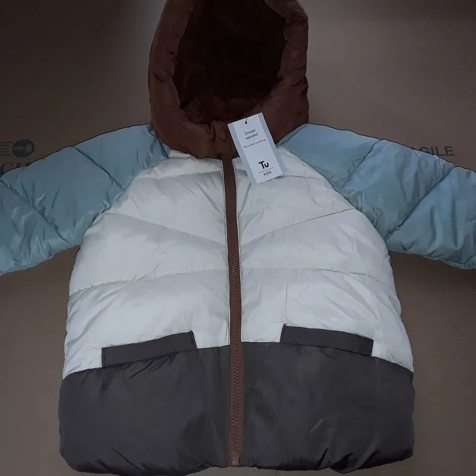 TU KIDS PADDED SHOWER RESISTANT COAT - 92/98CM