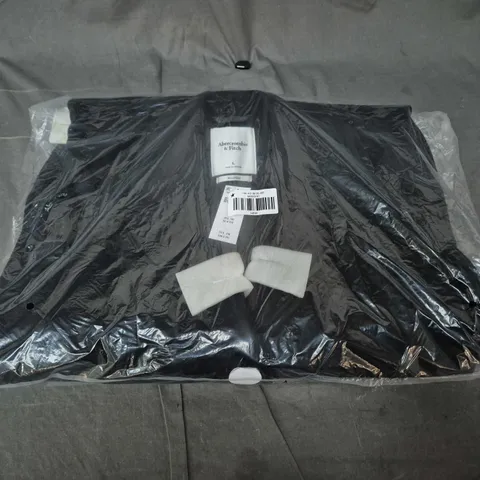 BAGGED ABERCROMBIE & FITCH WOOL BLEND JACKET IN BLACK - LARGE