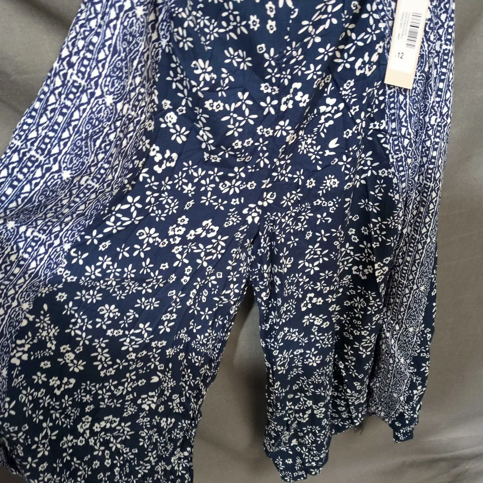 ROMAN.CO.UK NAVY FLORAL PRINT DRESS/JUMPSUIT  – WOMEN’S, UK 12