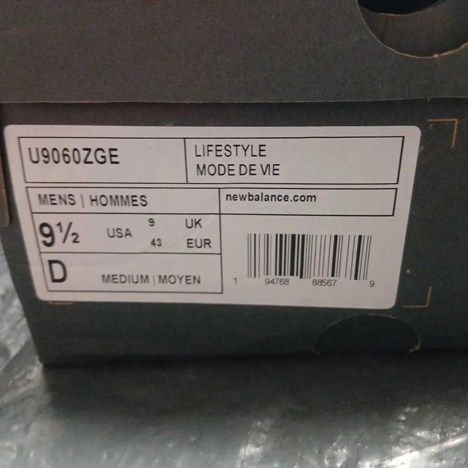 NEW BALANCE 9060 LIFESTYLE SNEAKERS – MEN'S, BLACK/GREY, UK 9