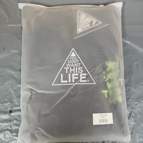 YDWTL YELLOW PAINTER HOODIE – SIZE M