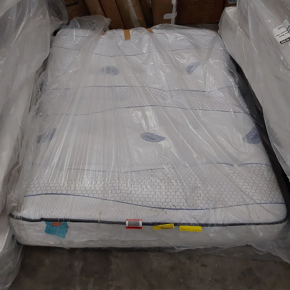 QUALITY BAGGED COOL BLUE POCKET SPRUNG 4'6" DOUBLE SIZED MATTRESS 