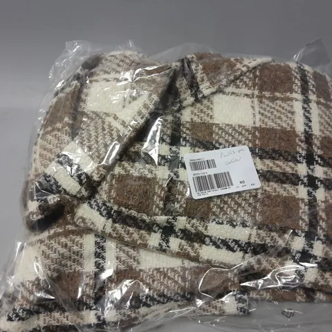 HELENE BERMAN CHECK COAT WITH BELT SIZE 8