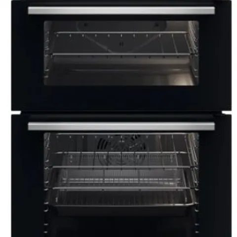 ZANUSSI ZKCNA4X1 59.4CM BUILT IN ELECTRIC DOUBLE OVEN - STAINLESS STEEL & BLACK