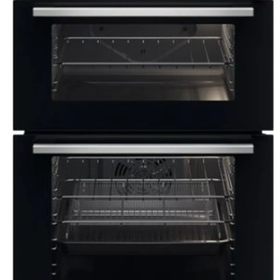 ZANUSSI ZKCNA4X1 59.4CM BUILT IN ELECTRIC DOUBLE OVEN - STAINLESS STEEL & BLACK