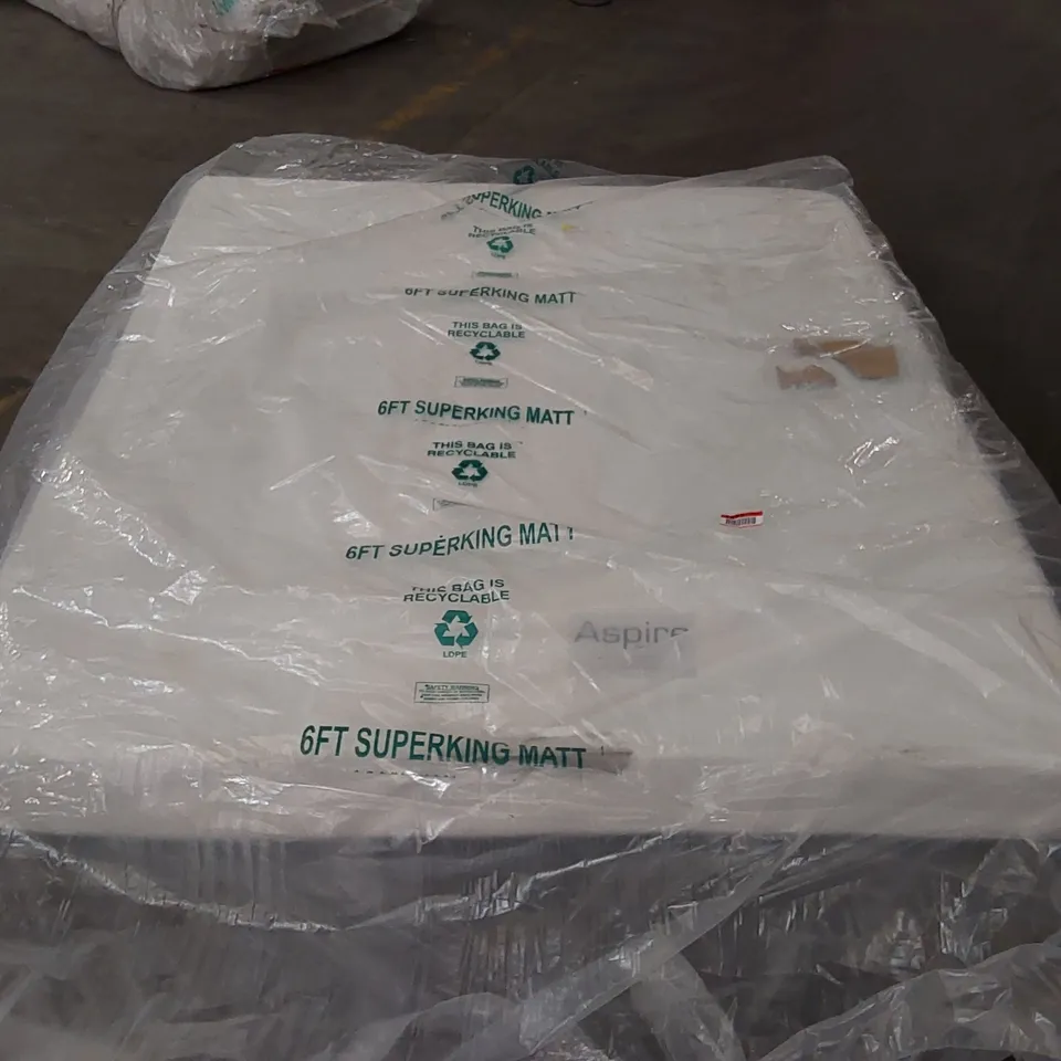 QUALITY BAGGED ASPIRE 6' SUPERKING PURE RELIEF MEMORY FOAM MATTRESS 
