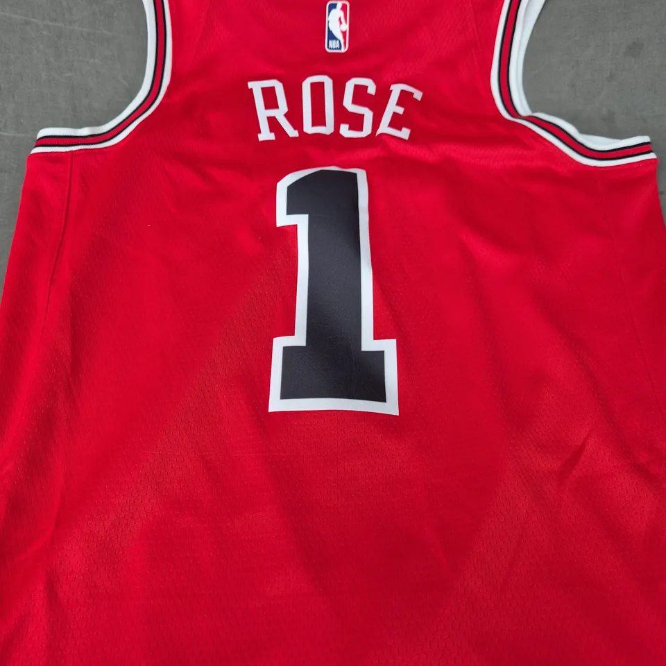 NIKE CHICAGO BULLS MEN'S BASKETBALL JERSEY - ROSE 1 (RED, SIZE M)