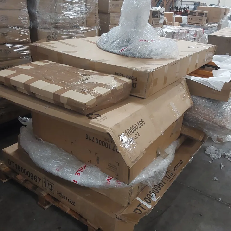 PALLET CONTAINING A LARGE ASSORTMENT OF FURNITURE PARTS 