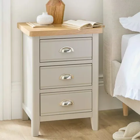 MALONE READY ASSEMBLED 3 DRAWER BEDSIDE CHEST