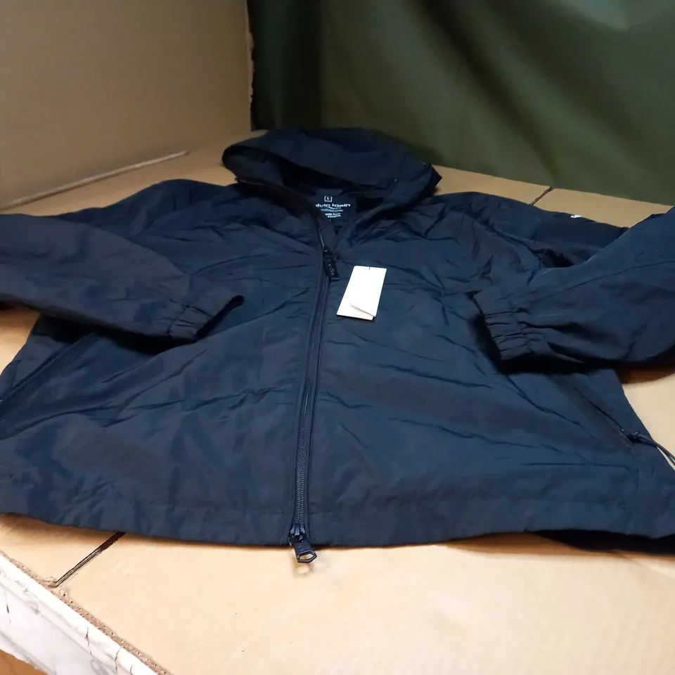 CALVIN KLEIN BLACK SHELL JACKET - LARGE