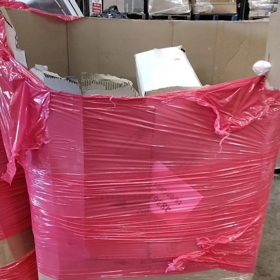 A PALLET OF VARIOUS ITEMS TO INCLUDE. BEDSIDE SLEEPER, CLOTHES AIRER, DRYING RACK, STORAGE BOX AND HEATED BLANKET