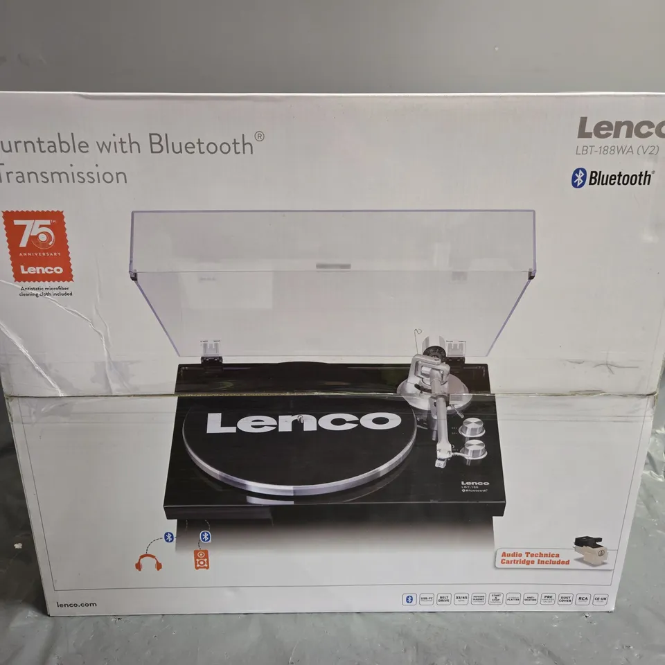 LENCO LBT-188WA TURNTABLE WITH BLUETOOTH TRANSMISSION
