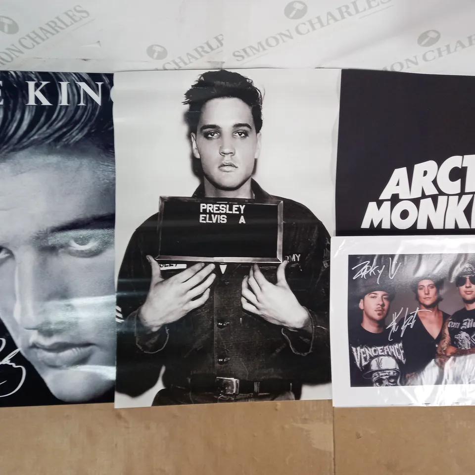 BOX OF APPROXIMATELY 10 ASSORTED MUSIC THEMED ARTWORK ITEMS BY VARIOUS ARTISTS IN VARIOUS STYLES