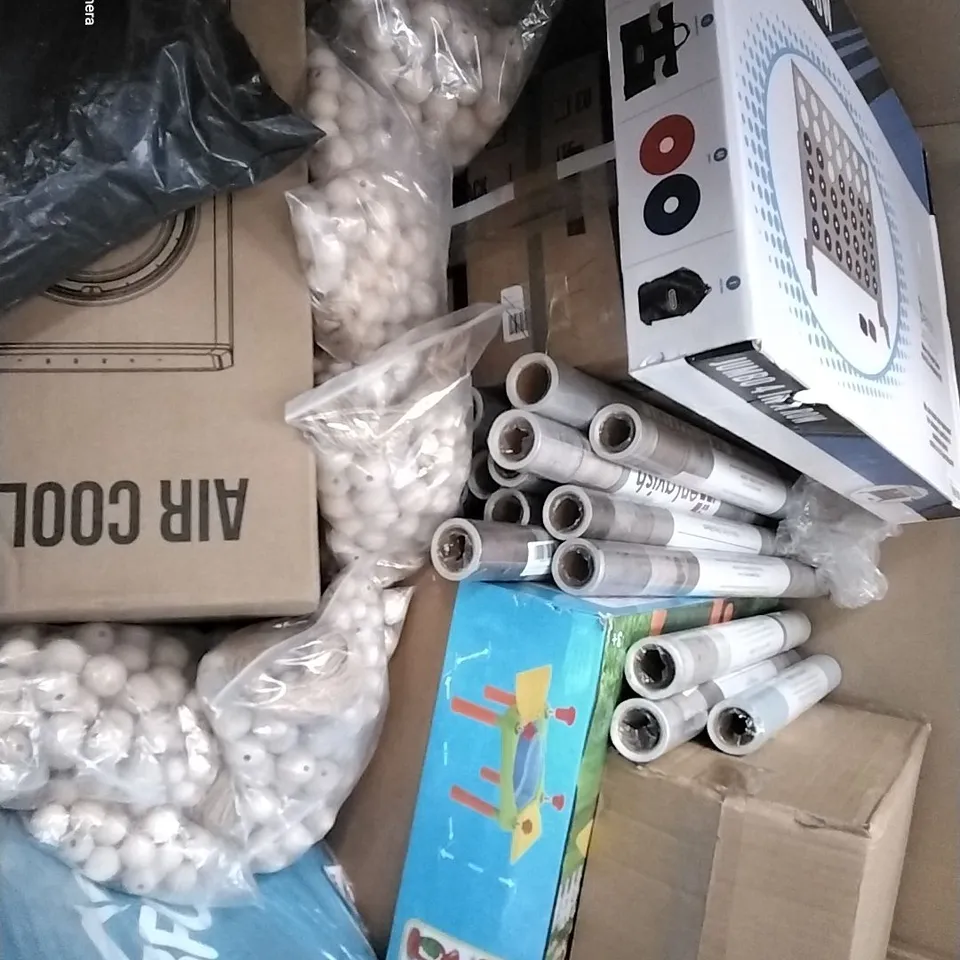 PALLET OF ASSORTED HOUSEHOLD ITEMS TO INCLUDE AIR COOKER, JUMBL 4IN1 AND PLAY TABLE